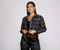 Plaid Cropped Jacket