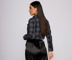 Plaid Cropped Jacket