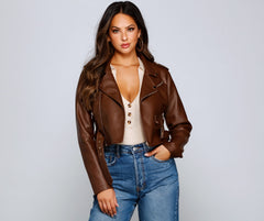 Rev It Up Faux Leather Moto Jacket