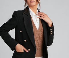 Posh Moment Tweed-Blazer