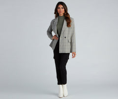 Perfekter karierter Oversize-Blazer