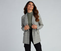 Perfekter karierter Oversize-Blazer