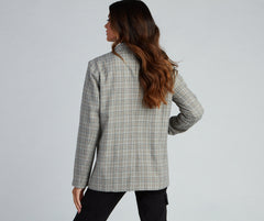 Perfekter karierter Oversize-Blazer