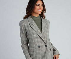 Perfekter karierter Oversize-Blazer