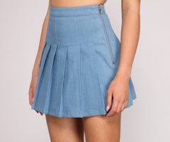 Pleated Perfection Mini Skirts
