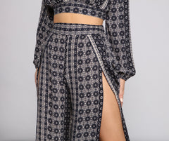 Pantalones tulipán bohemios deslumbrantes