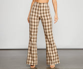 Bringen Sie die Flare Plaid Pants