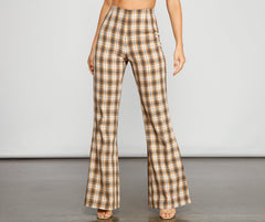 Bringen Sie die Flare Plaid Pants
