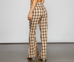 Bringen Sie die Flare Plaid Pants
