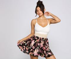 Mono de encaje de crochet con vibraciones bohemias