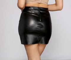 Slay It With Style Faux Leather Mini Skirts