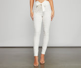 Schicke Hose mit Bindegürtel