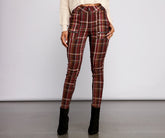 Preppy and Poised – Karierte Skinny-Hose