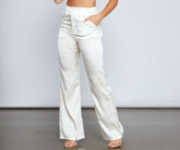 Pantalones de satén acampanados So Sleek