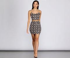 Faldas con lentejuelas de serpiente