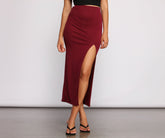 Faldas largas acanaladas con abertura alta