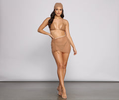 Traje de baño de malla ceñido y elegante