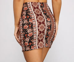 Minifaldas con estampado floral boho chic