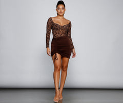 Minifalda fruncida dibujada