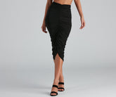 Faldas midi fruncidas elegantes y con estilo