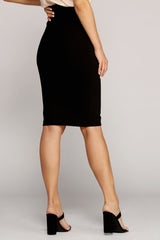 Faldas tubo de cintura alta de punto Ponte