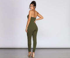 Be Mine – herzförmiger, schmal zulaufender Jumpsuit