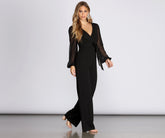 Chiffon-Jumpsuit mit Taillenschnürung