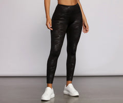 Leggings de camuflaje recubiertos