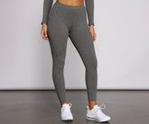 Ribbed Knit High Waist Leggings