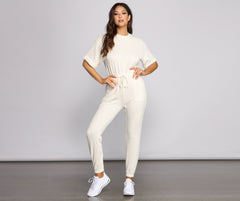 Comfy Vibes – Jogging-Jumpsuit aus Rippstrick