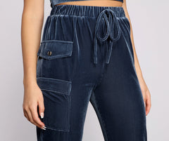 Joggers de terciopelo de tiro alto So Luxe