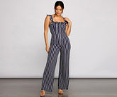 Nautical Babe – Gestreifter Jumpsuit