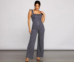 Nautical Babe – Gestreifter Jumpsuit