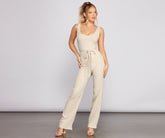 Simply Chic Jumpsuit mit Taillenbindung