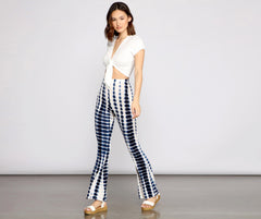 Pantalones acampanados tie-dye estilo retro