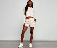 Shorts básicos de polar con cintura alta