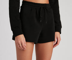 Basic High Waist Fleece Shorts
