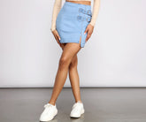 Minifalda vaquera con doble hebilla