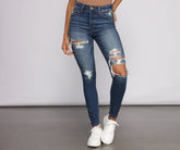Bella – Hoch sitzende Skinny-Jeans im Destroyed-Look