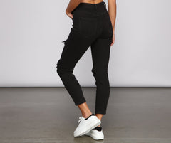 Vaqueros pitillo destruidos de tiro alto Bella