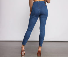 Stay Chic – Hochgeschnittene Skinny-Jeans