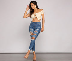 Denim Days – Skinny-Jeans mit hoher Taille