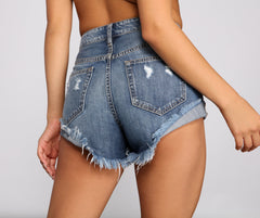 Klassische Jeansshorts mit Bündchen