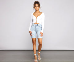 My Own Way – Jeansshorts mit hohem Bund