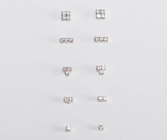 Cubic Zirconia 5 Stud Pack