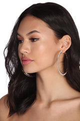 Shine In Rhinestone Hoops