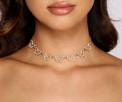 Dainty Details Rhinestone Choker Necklace