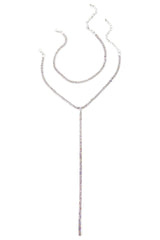 2 Row Rhinestone Lariat