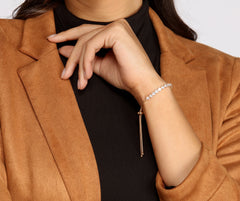 Pulsera Bollo de circonitas cúbicas no tan típica