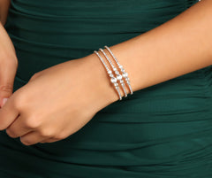 Brazalete de diamantes de imitación All The Glam